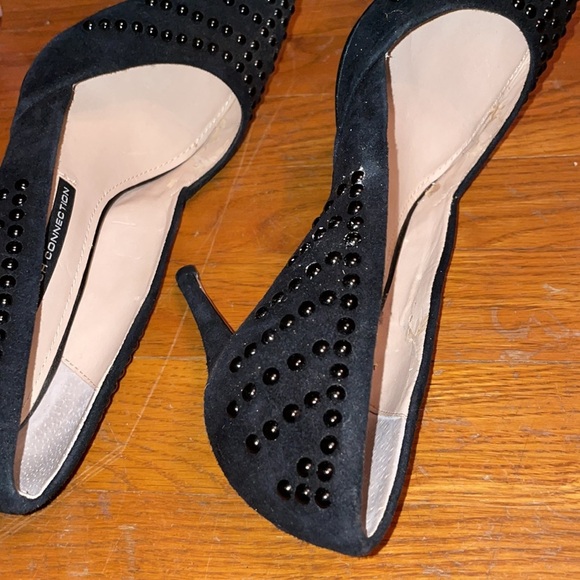 French Connection blue suede stud chic pumps - Picture 2 of 4